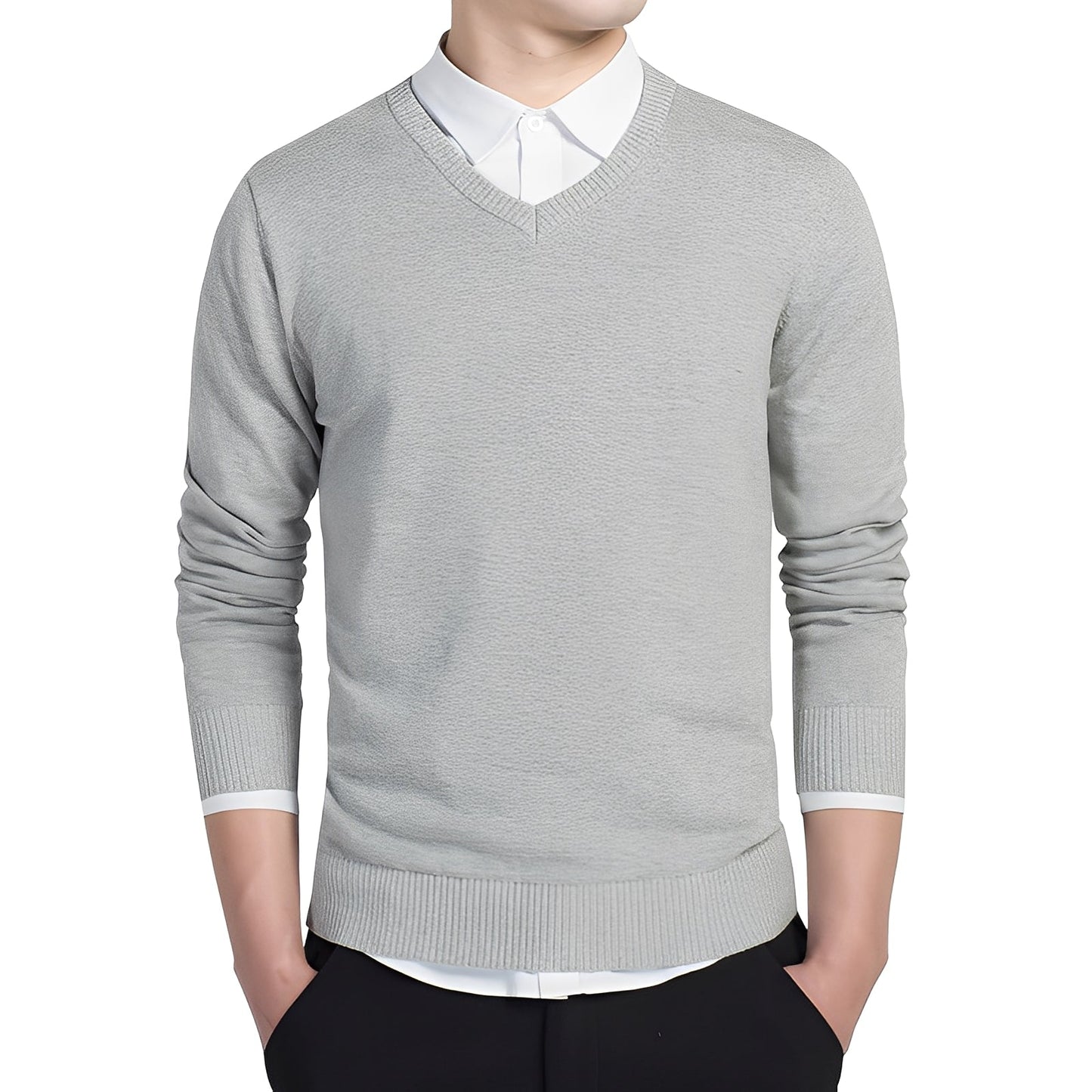 Tom – Herrenpullover mit V-Ausschnitt