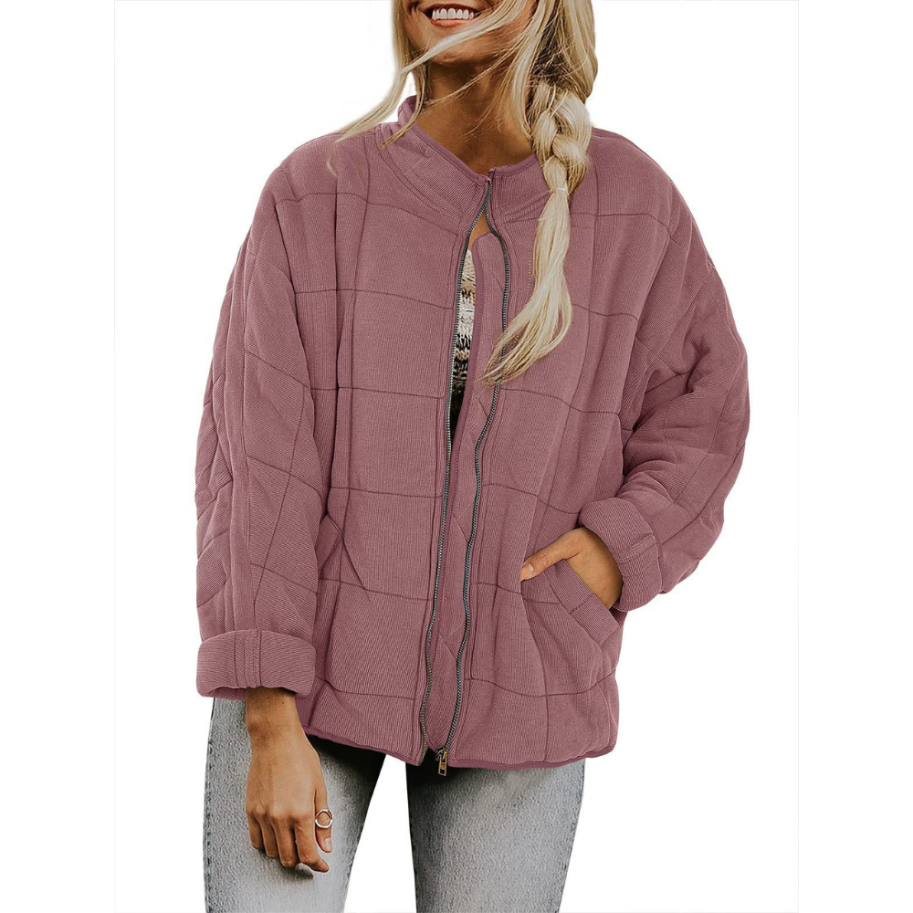 Jordana - Weit geschnittene Daunenjacke mit Taschen für Damen
