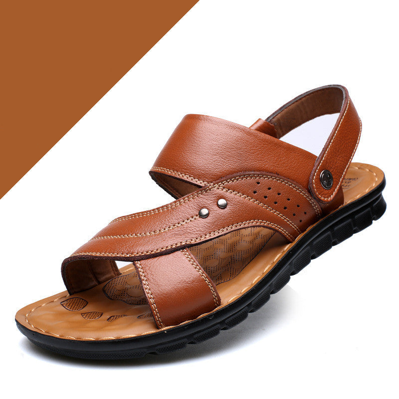 Robbie - Modische Ledersandalen mit Riemen für Herren