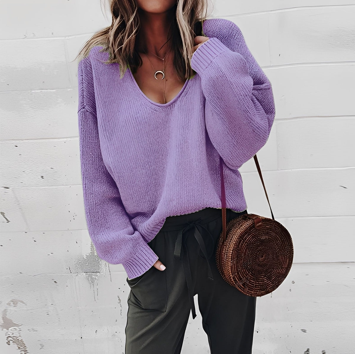 Ariella - Angenehmer, kuscheliger Pullover mit V-Ausschnitt