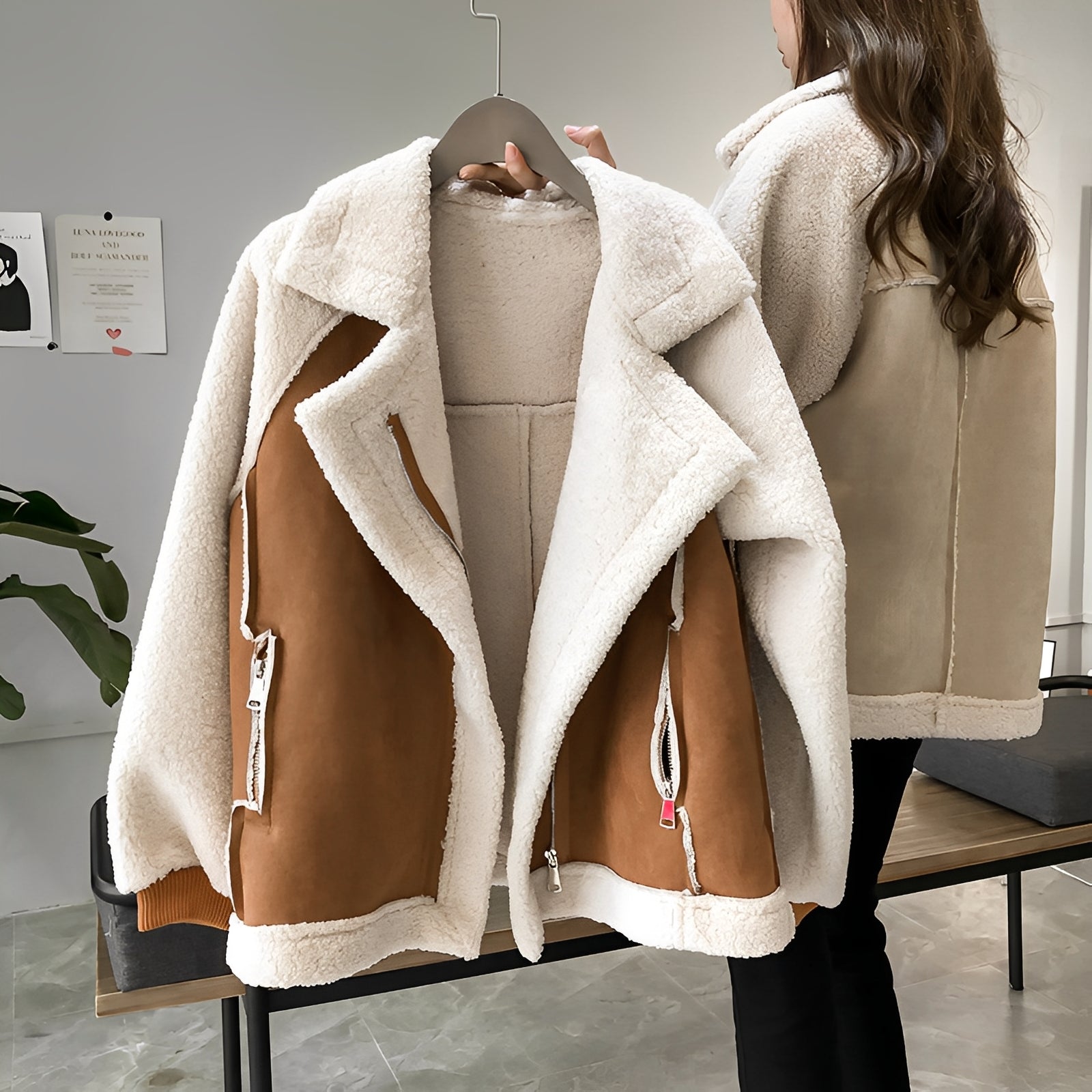 Chloe - Elegante Samtwildlederjacke für Damen
