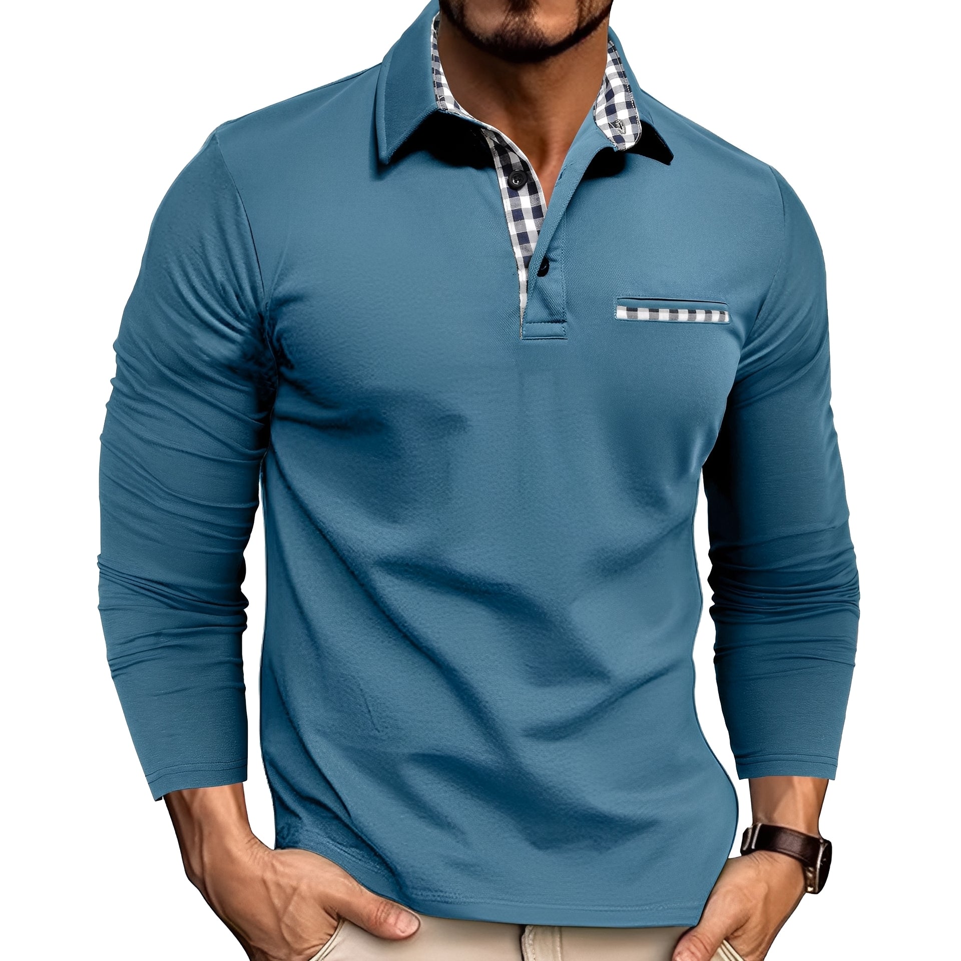 Rupert - Bequemes Langarm-Poloshirt