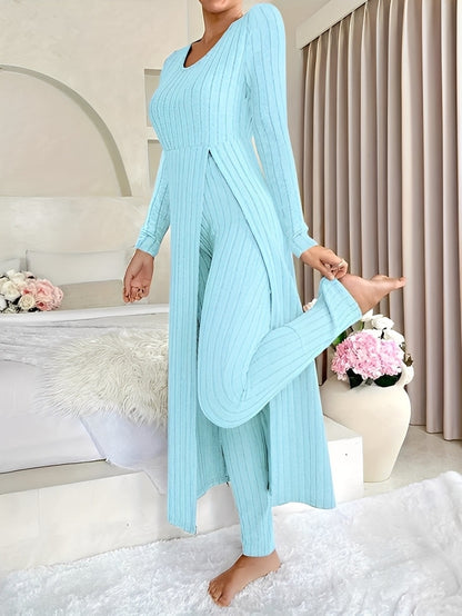 Lisabet - Elegantes Damen-Set aus weichem Rippstoff