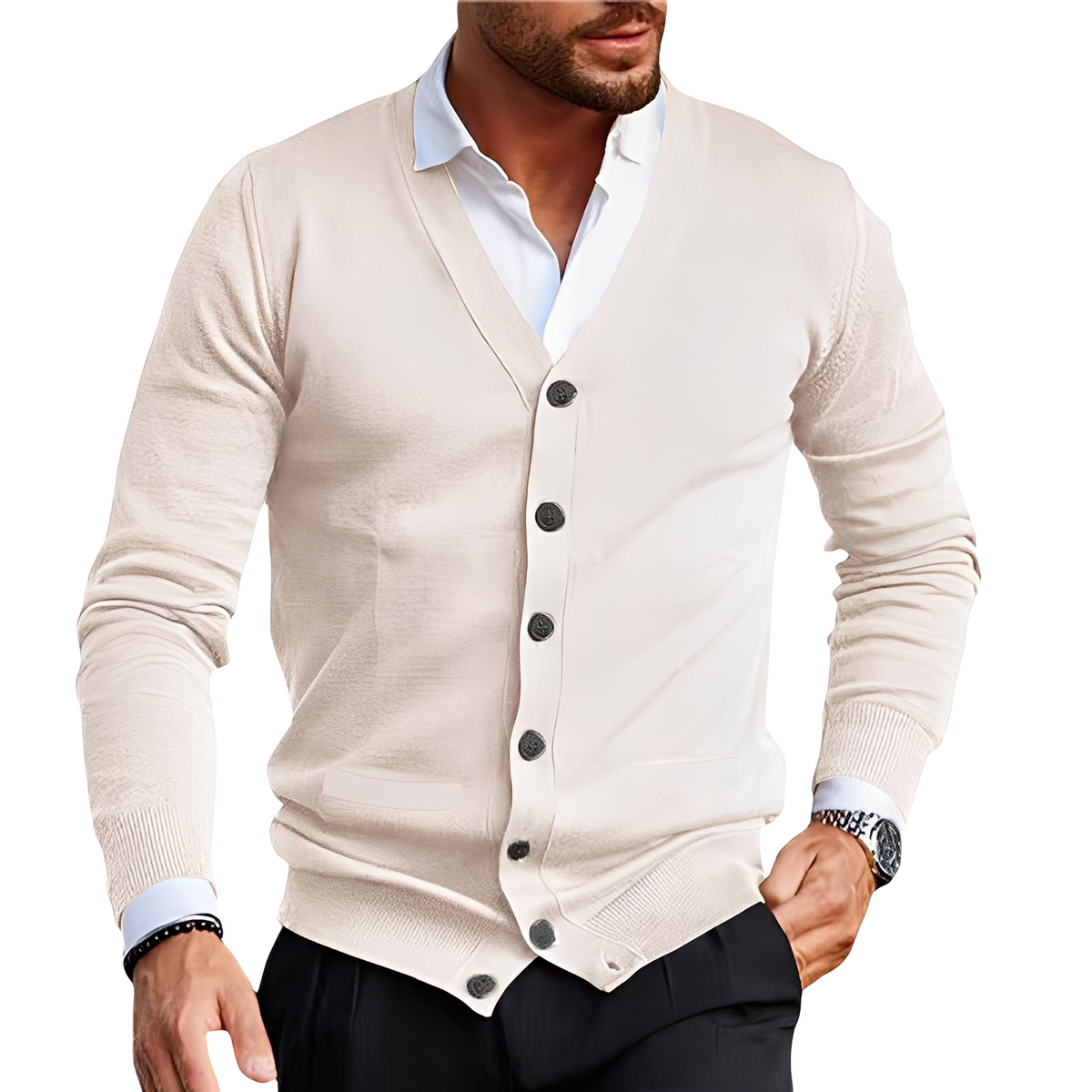Holden - Bequeme und warme Knopfjacke