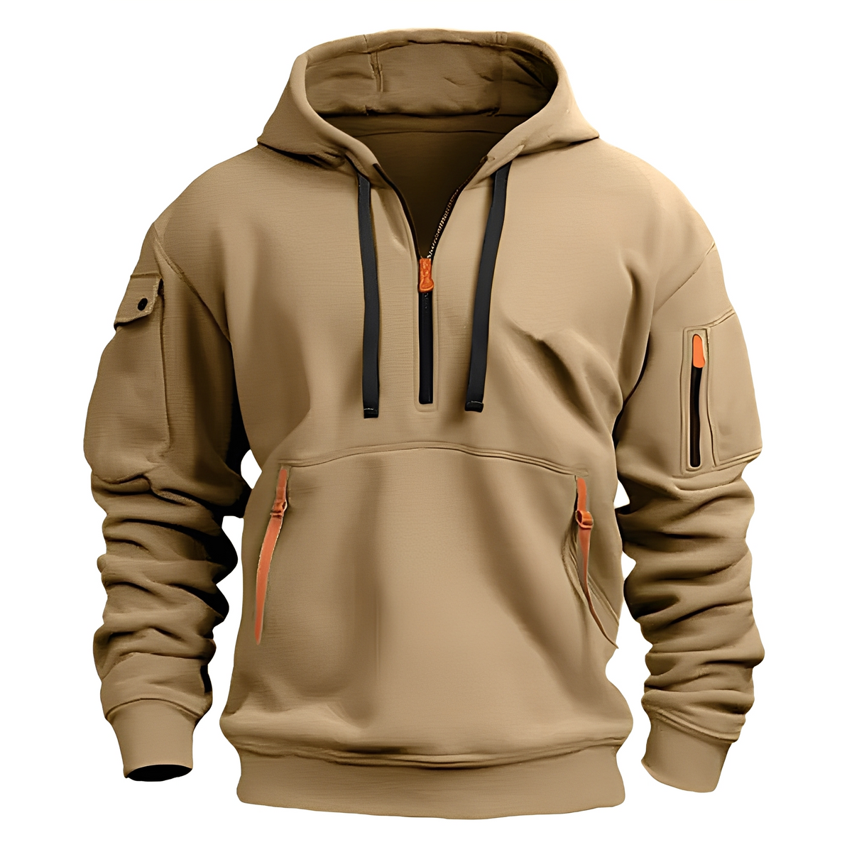 Paxton - Komfortable Hoodie-Jacke mit halbem Reißverschluss