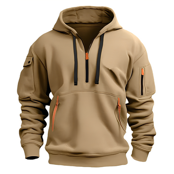 Paxton - Komfortable Hoodie-Jacke mit halbem Reißverschluss