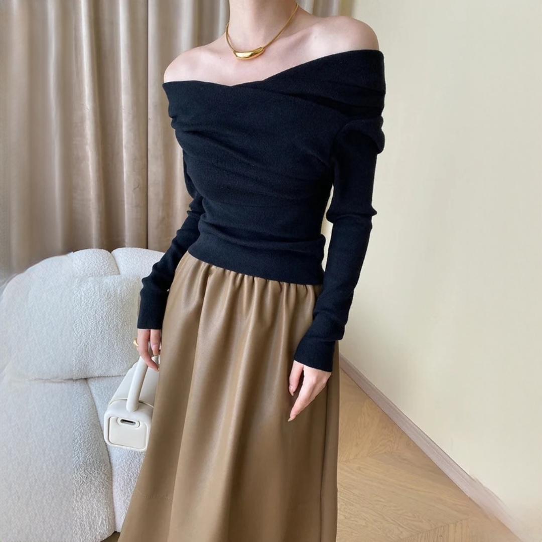 Yasmin - Elegantes schulterfreies Oberteil