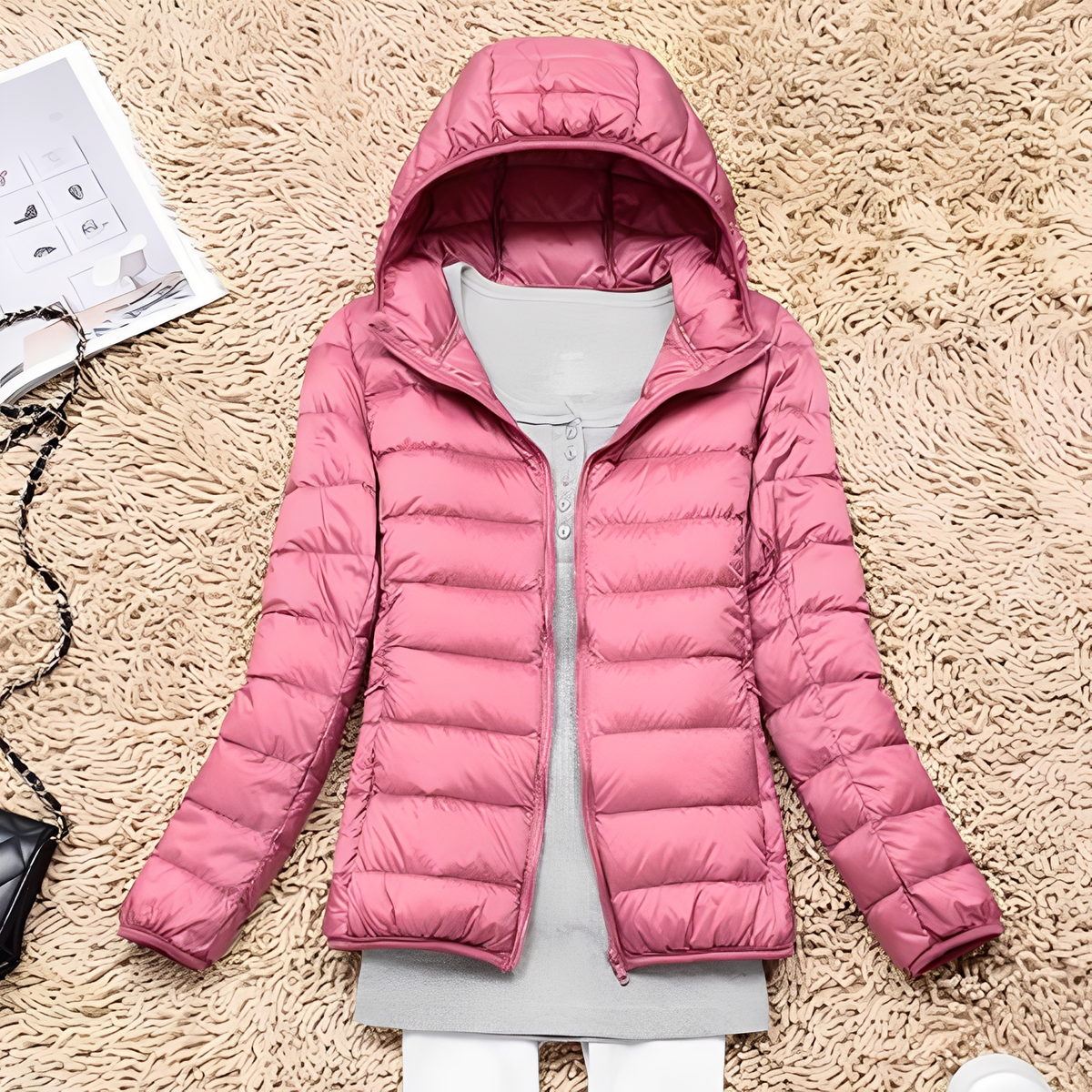 Lyndsay - Gemütliche und elegante Jacke mit Kapuze