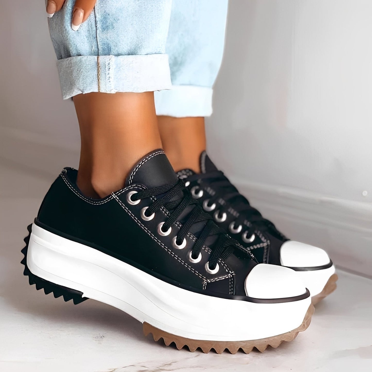 Caitlyn - Trendige Damenschuhe mit Plateau-Sohle