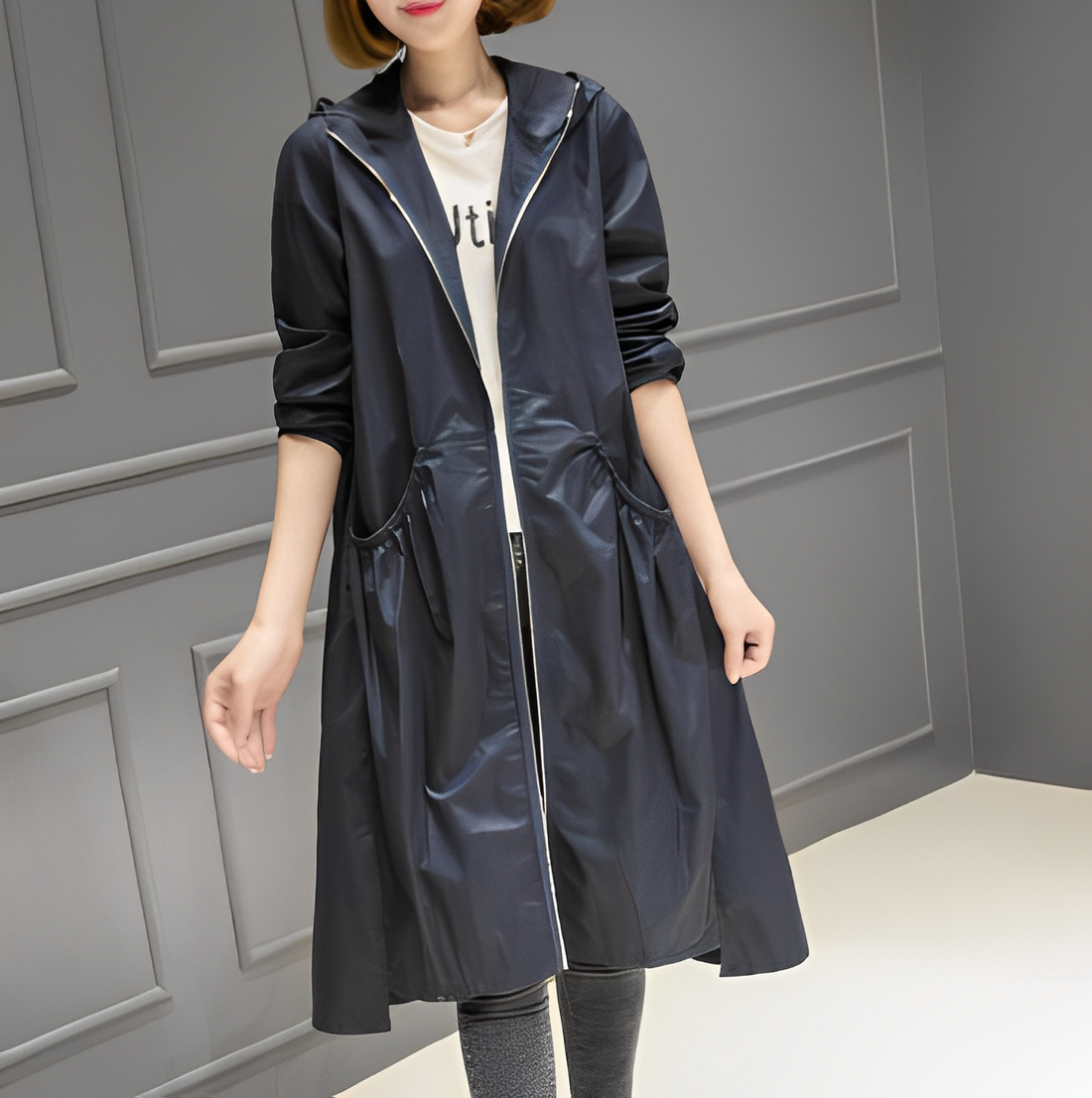 Margarette - Eleganter Regenmantel mit Kapuze für Frauen