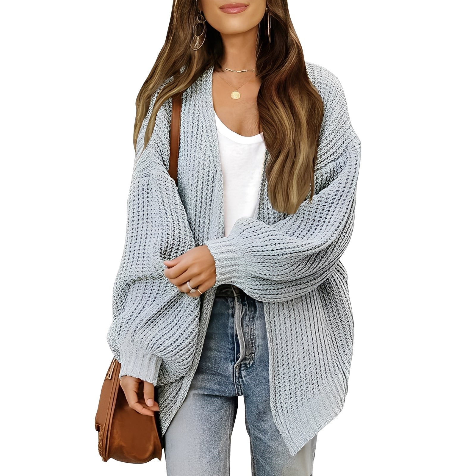 Nelly - Bequemer Damen-Cardigan mit offener Front
