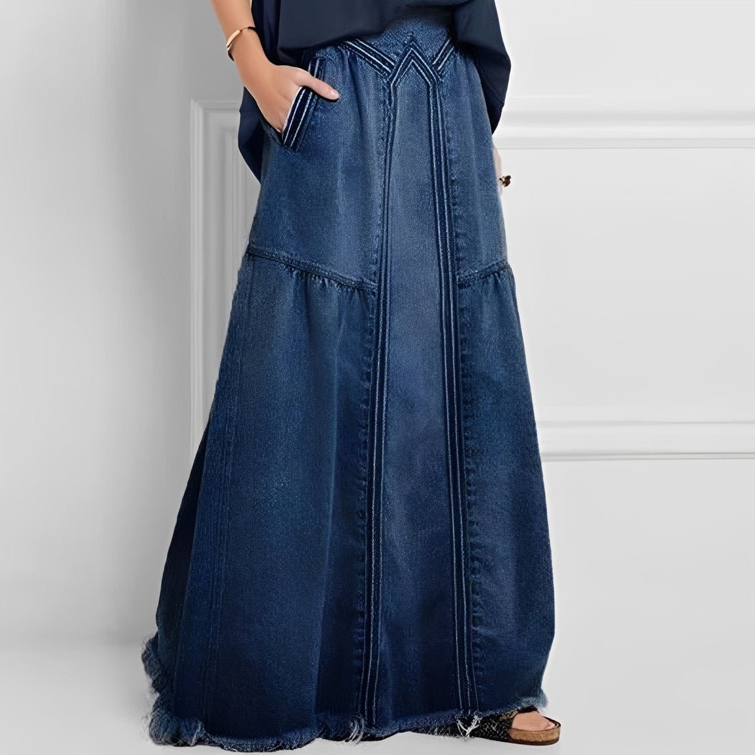 Nella - Eleganter Jeansrock mit Tasche für Frauen