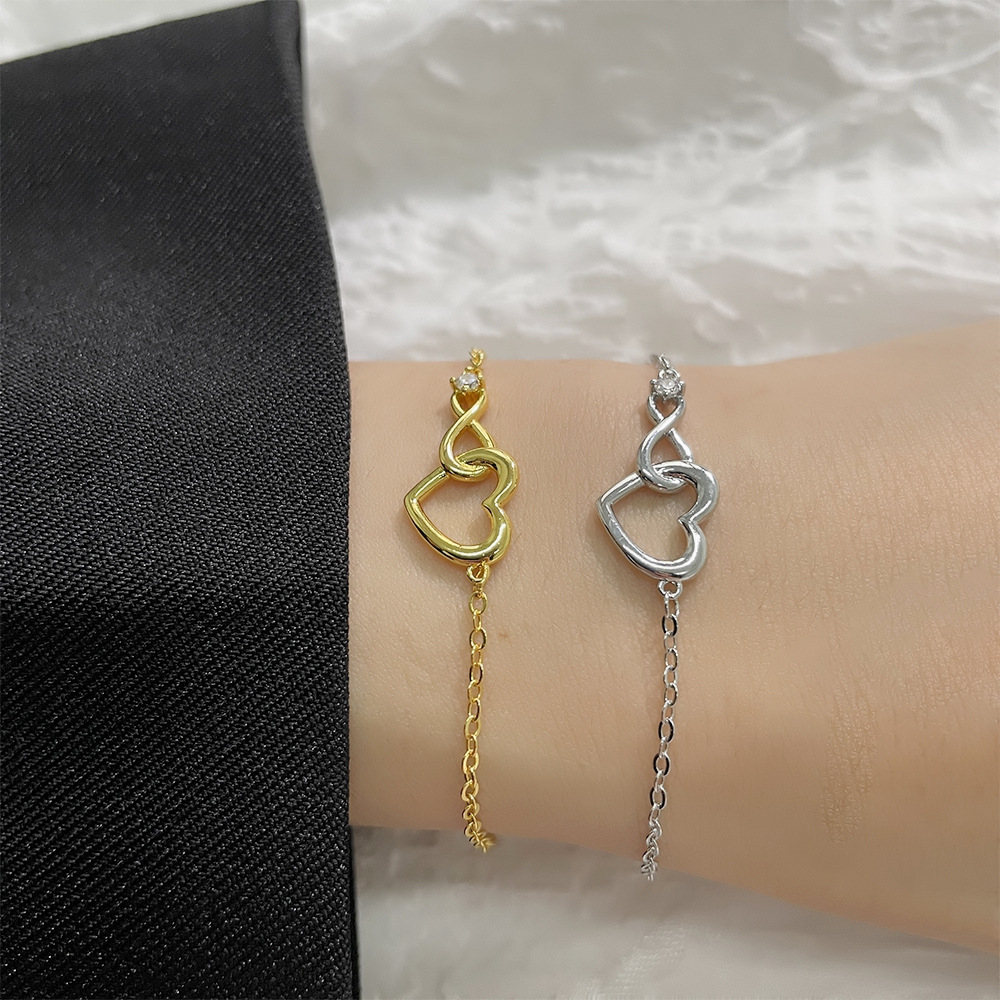 Armband Unendliches Herz - Delikate CZ-Armband