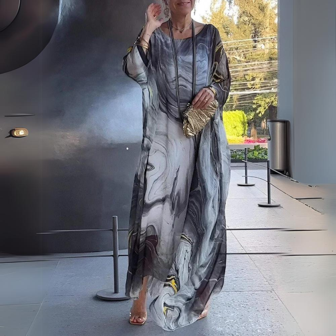 Aurora – Stilvolles Seidenkleid aus zartem Chiffon hergestellt