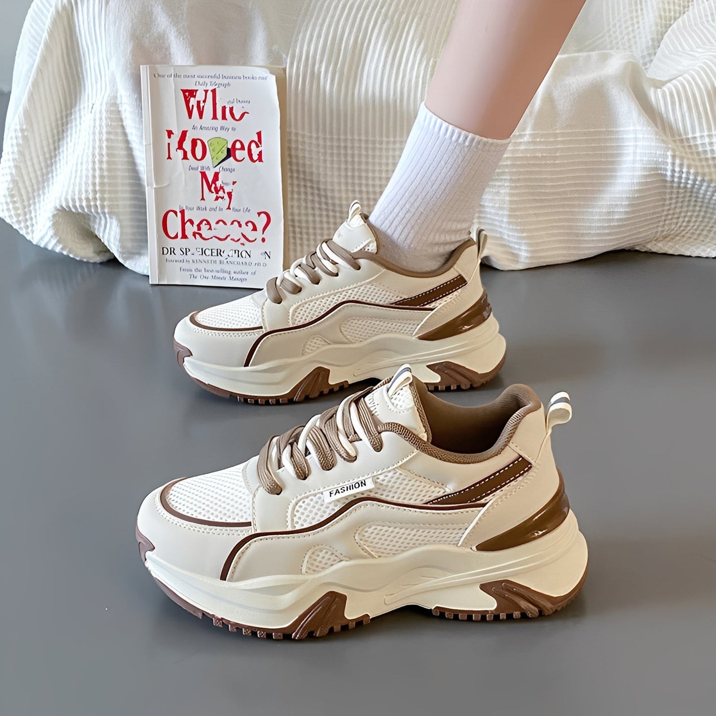 Rachel - Modische Mesh-Sneaker mit hohem Absatz für Damen