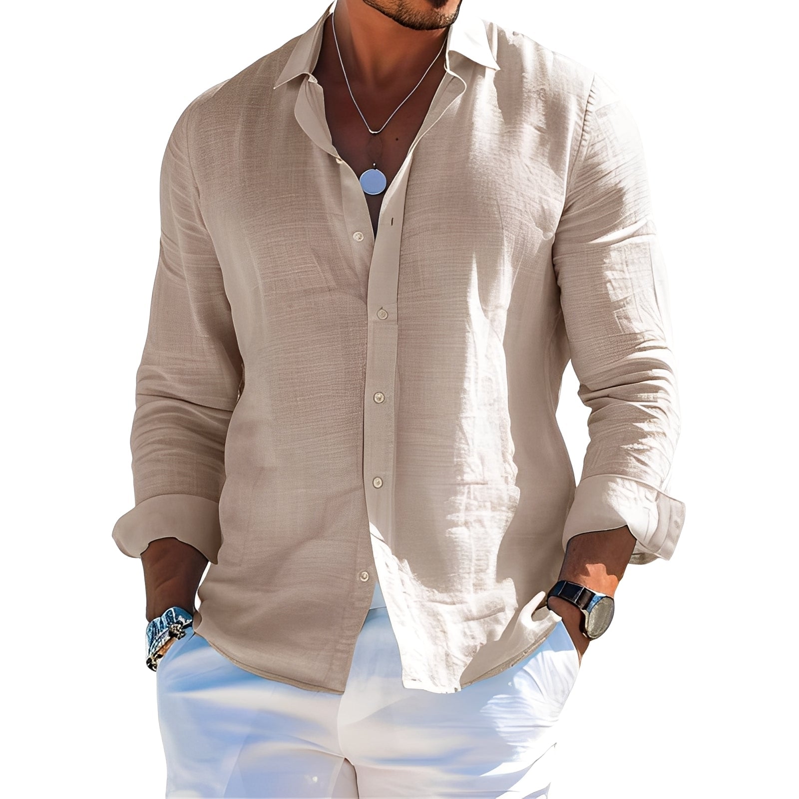 Félicien - Bequemes Langarm-Poloshirt