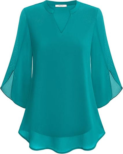 Brianna - Bluse mit offenem Ärmel und modischer Bewegung
