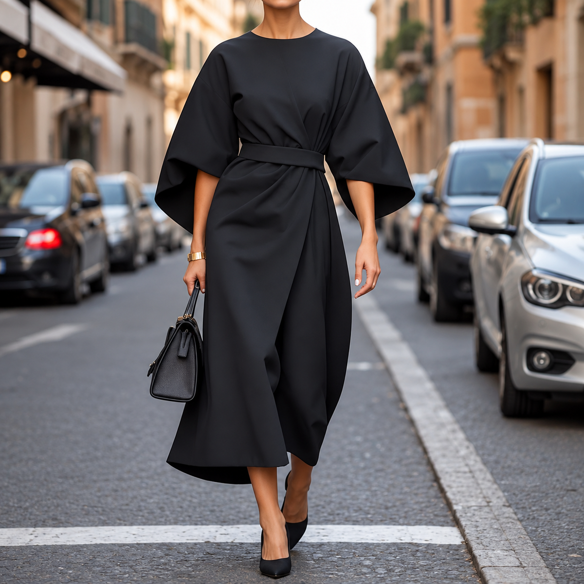 Clare - Maxi Kleid mit anpassbarem Kordelzug