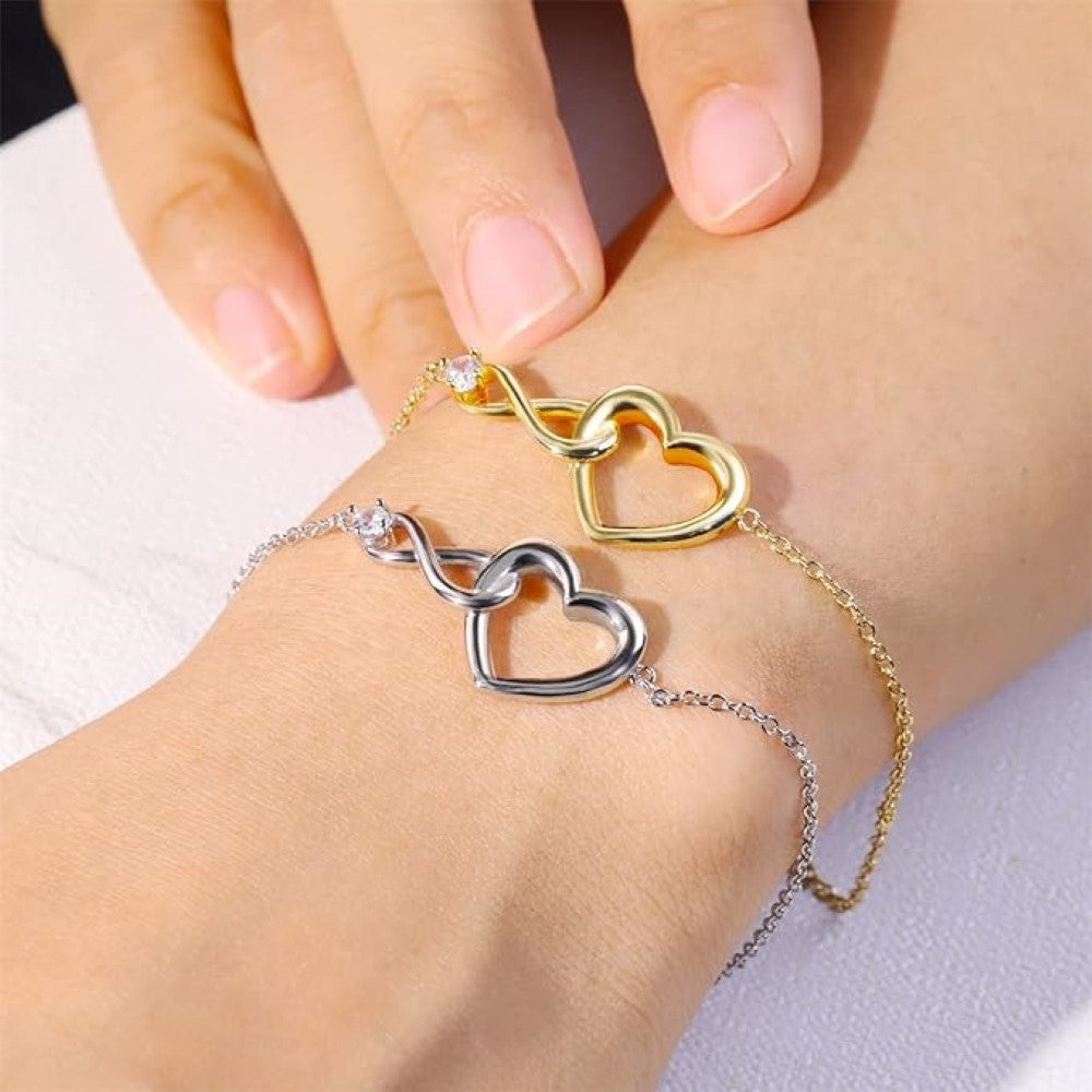 Armband Unendliches Herz - Delikate CZ-Armband
