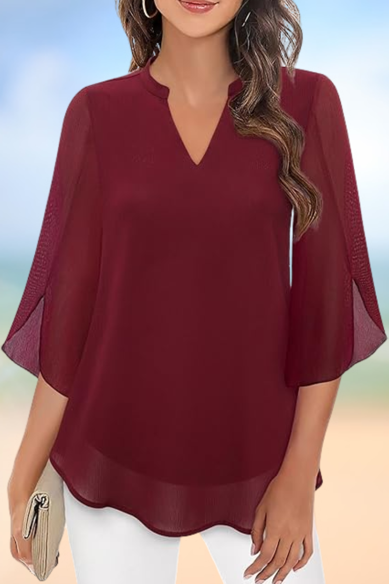 Celeste - Elegante Bluse mit offenen Ärmeln