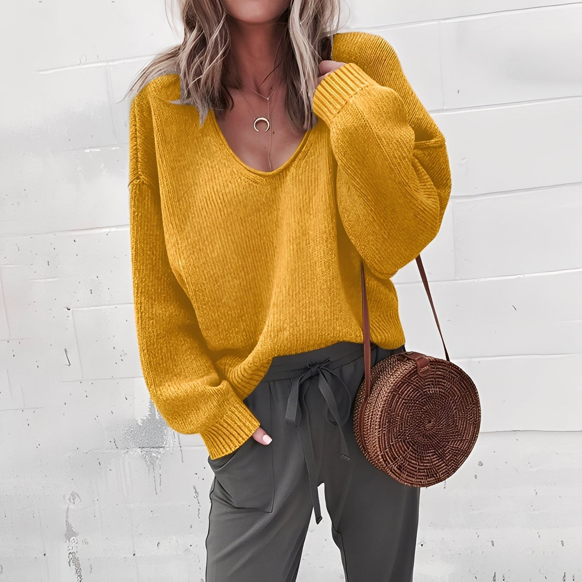 Ariella - Angenehmer, kuscheliger Pullover mit V-Ausschnitt