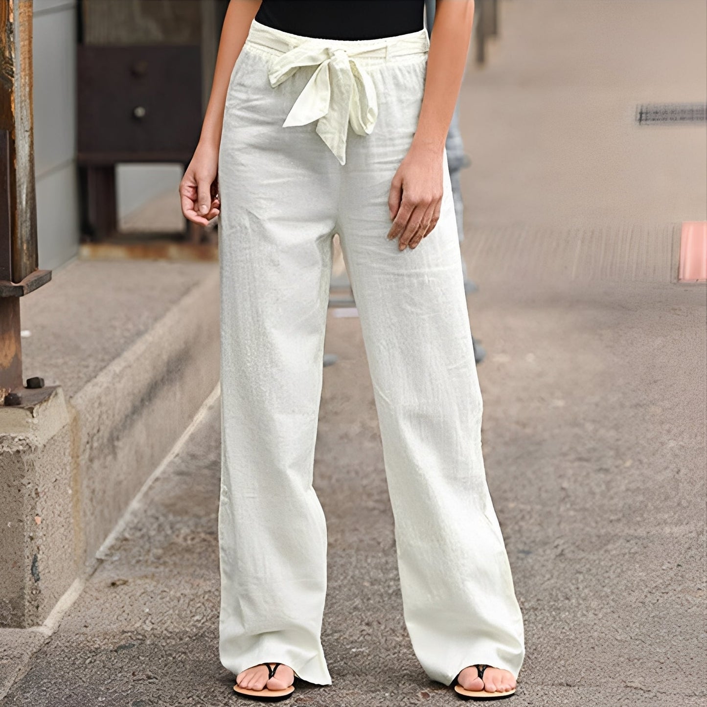 Amie - Damenhose mit weitem Bein und elastischem Bund