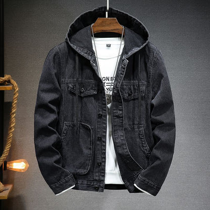 Marcus - Moderne Jeansjacke mit Kapuze für Herren
