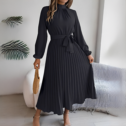 Jessy - Plissiertes Langarmkleid für Frauen