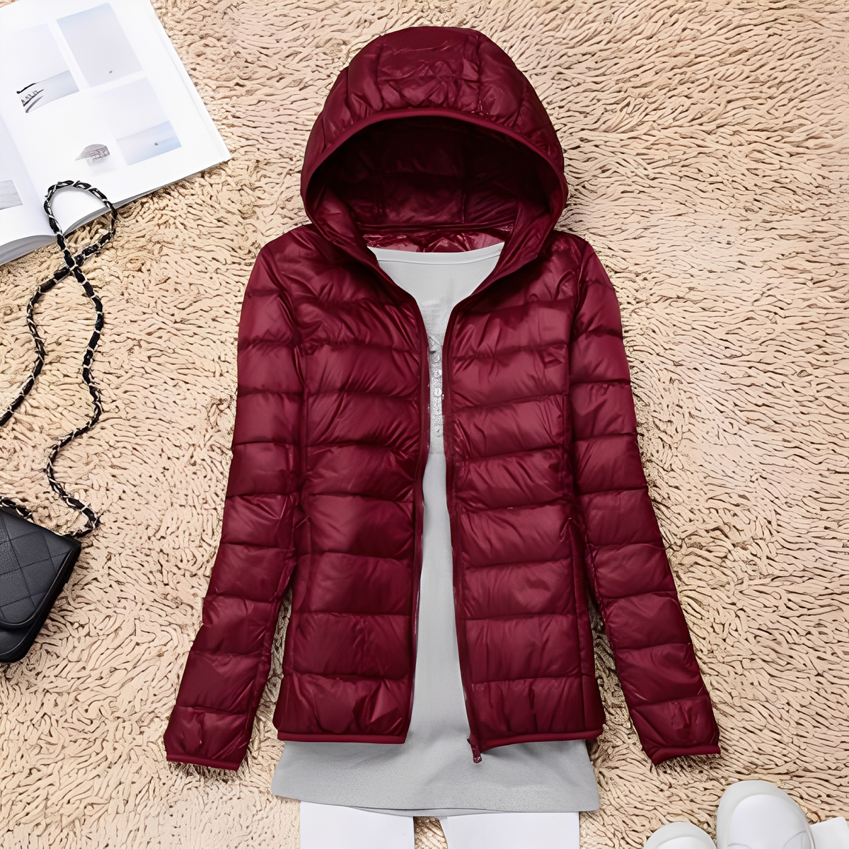 Lyndsay - Gemütliche und elegante Jacke mit Kapuze