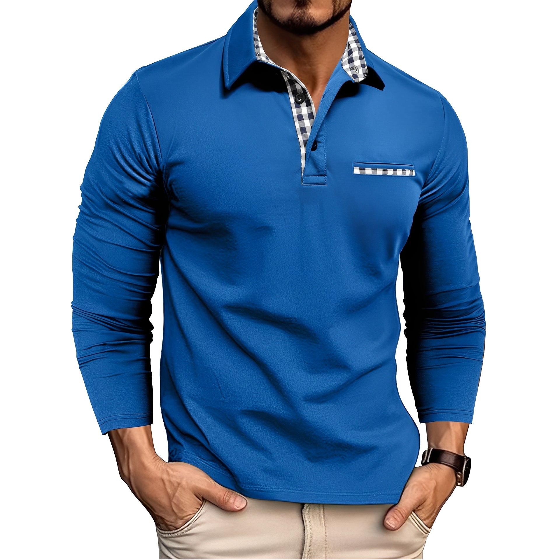 Charel - Komfortables langärmeliges Herren-Poloshirt
