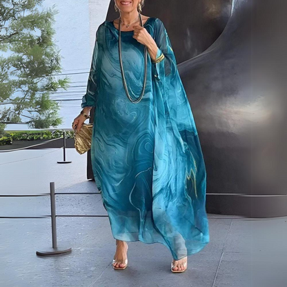 Aurora – Stilvolles Seidenkleid aus zartem Chiffon hergestellt