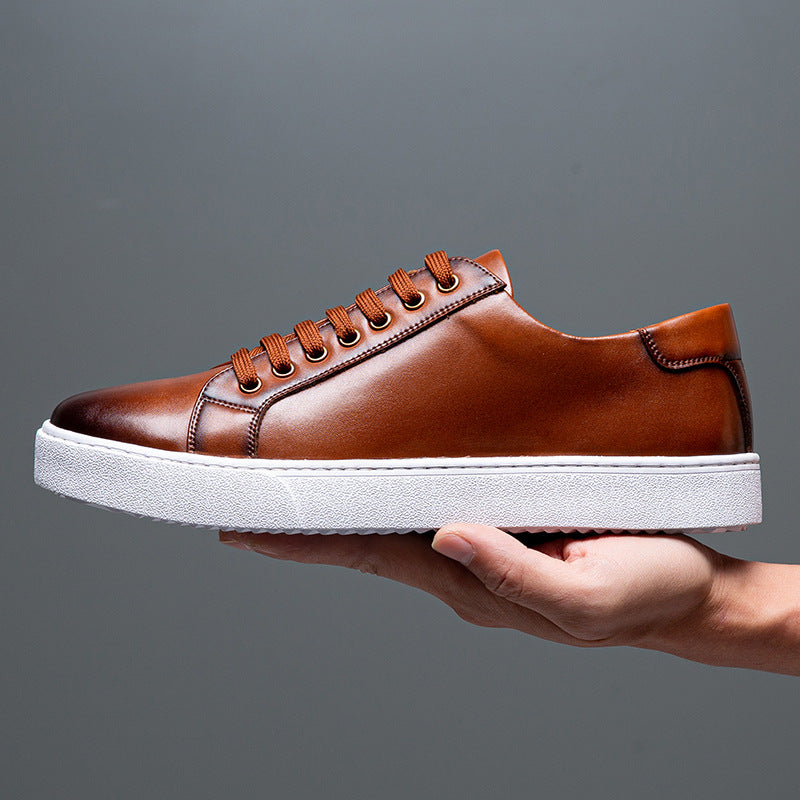 Daniel - Moderner Sneaker aus gebürstetem Leder für Herren