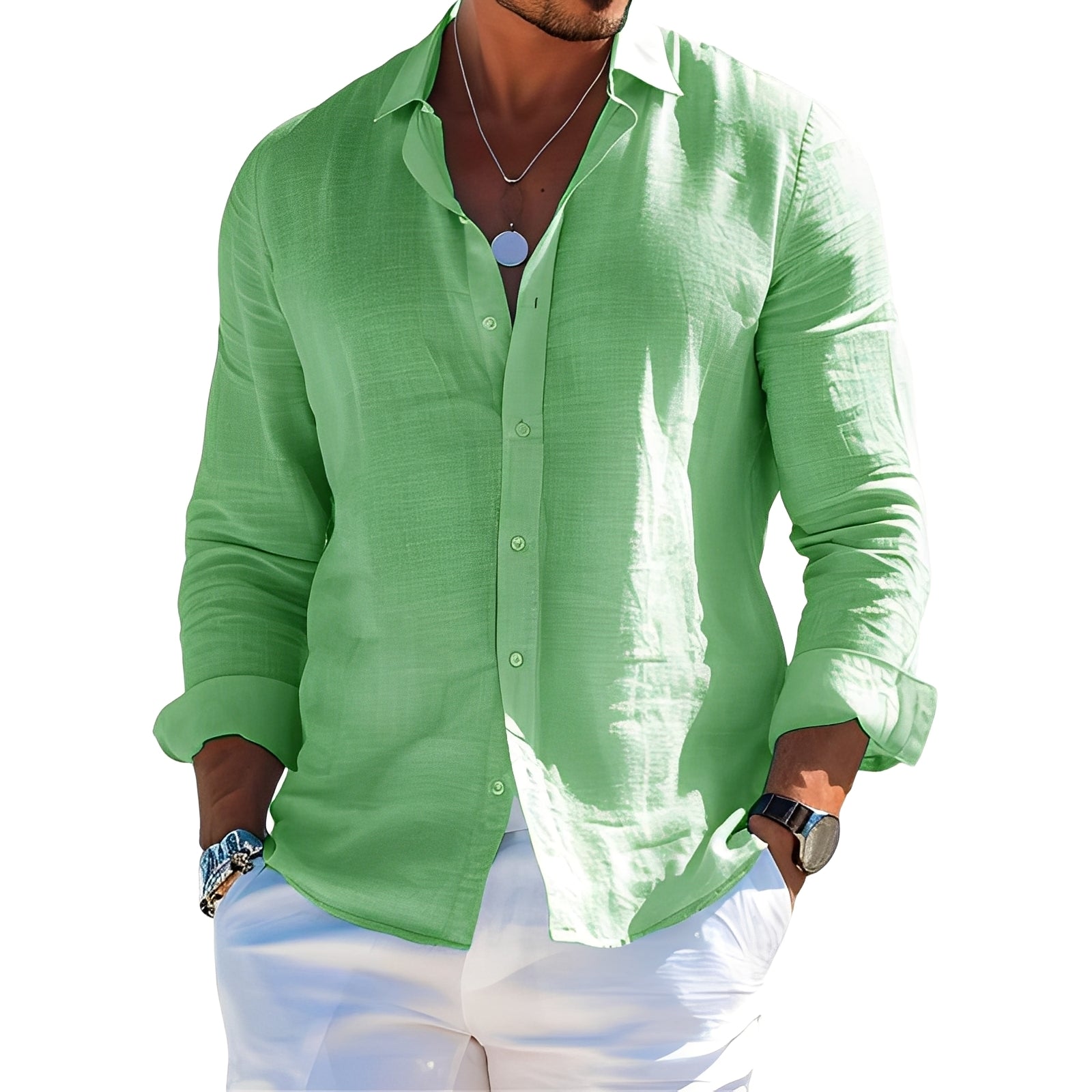 Félicien - Bequemes Langarm-Poloshirt