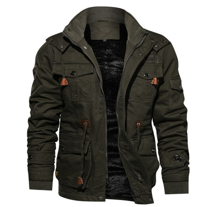 Dominic - Elegante Samtjacke mit abnehmbarer Kapuze für Herren