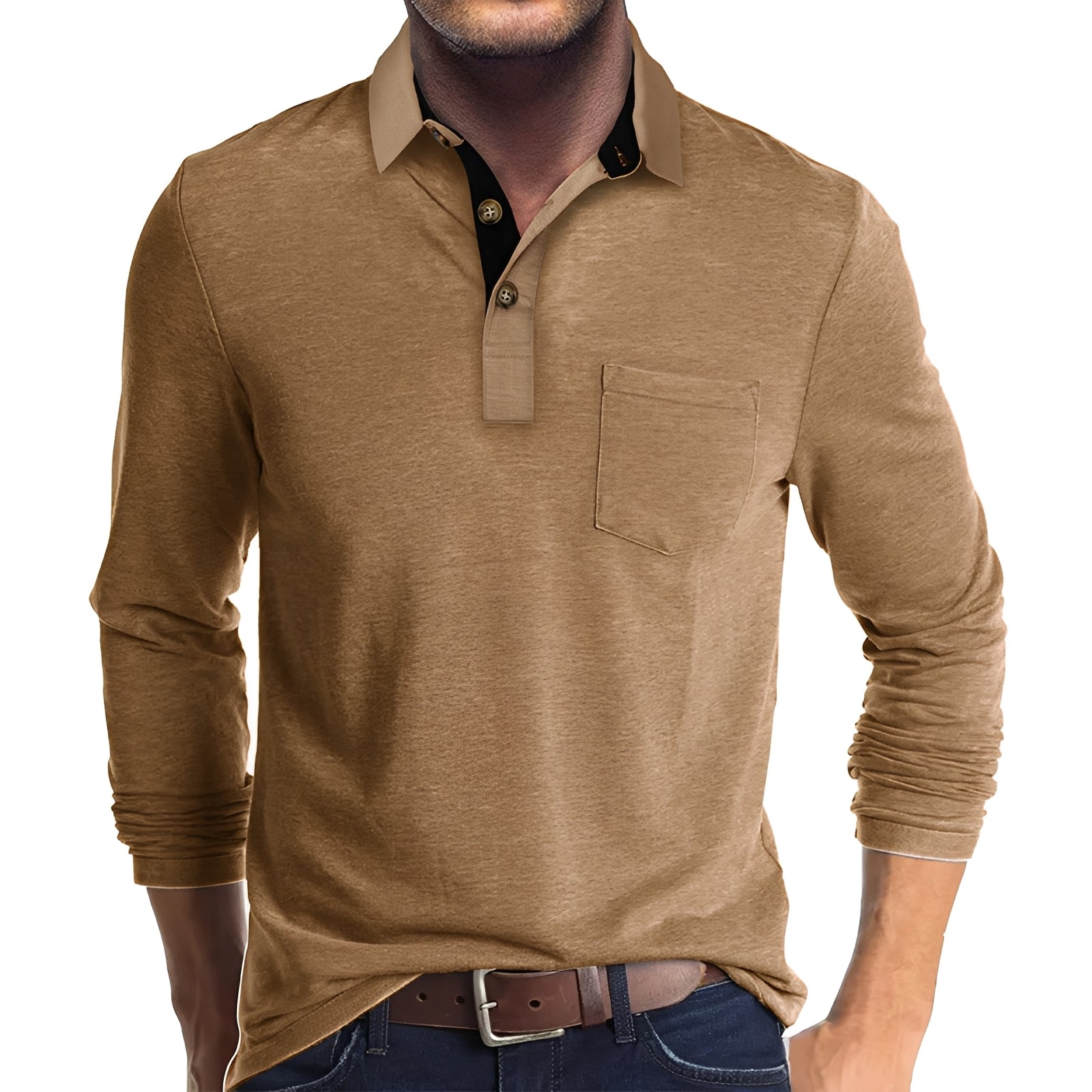 Marty - Komfortables Langarm-Poloshirt für Herren