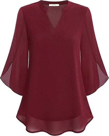 Brianna - Bluse mit offenem Ärmel und modischer Bewegung