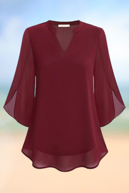 Celeste - Elegante Bluse mit offenen Ärmeln