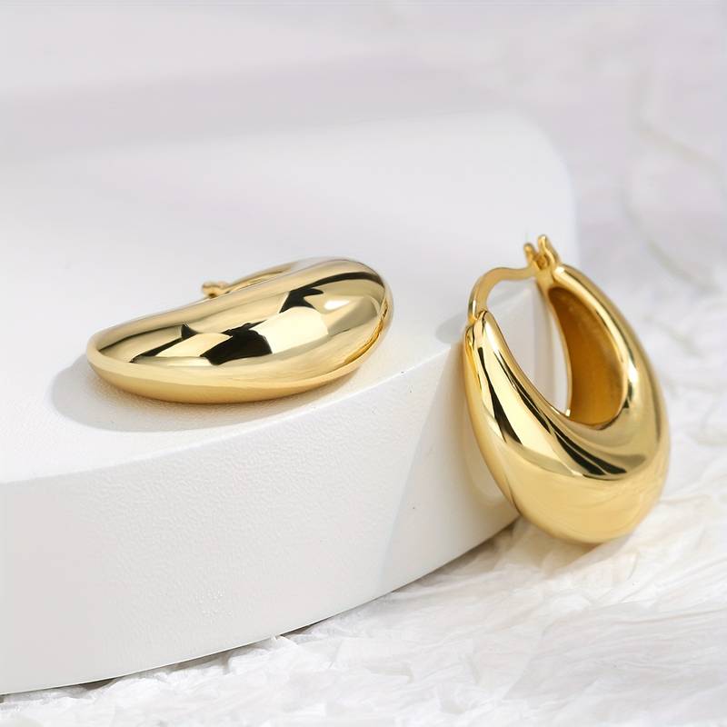 Dicke Ohrringe aus 18 Karat Gold - Offene dicke Ohrringe