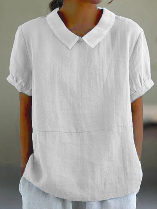 Amalie – Legere Bluse mit traditionellem Kragen