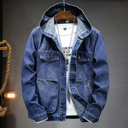 Marcus - Moderne Jeansjacke mit Kapuze für Herren