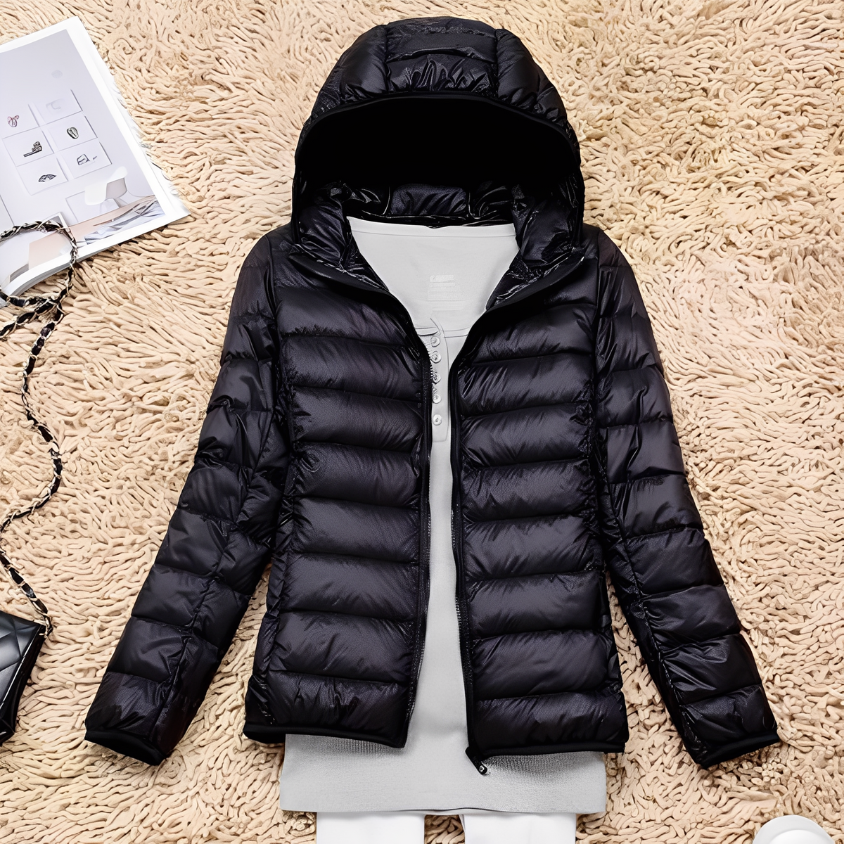 Lyndsay - Gemütliche und elegante Jacke mit Kapuze