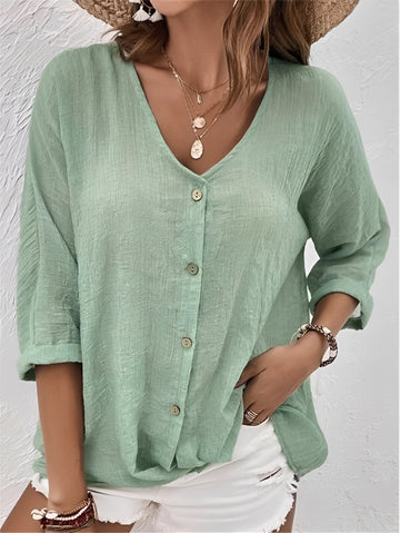 Belle - Bequemes Damen-Shirt mit V-Ausschnitt