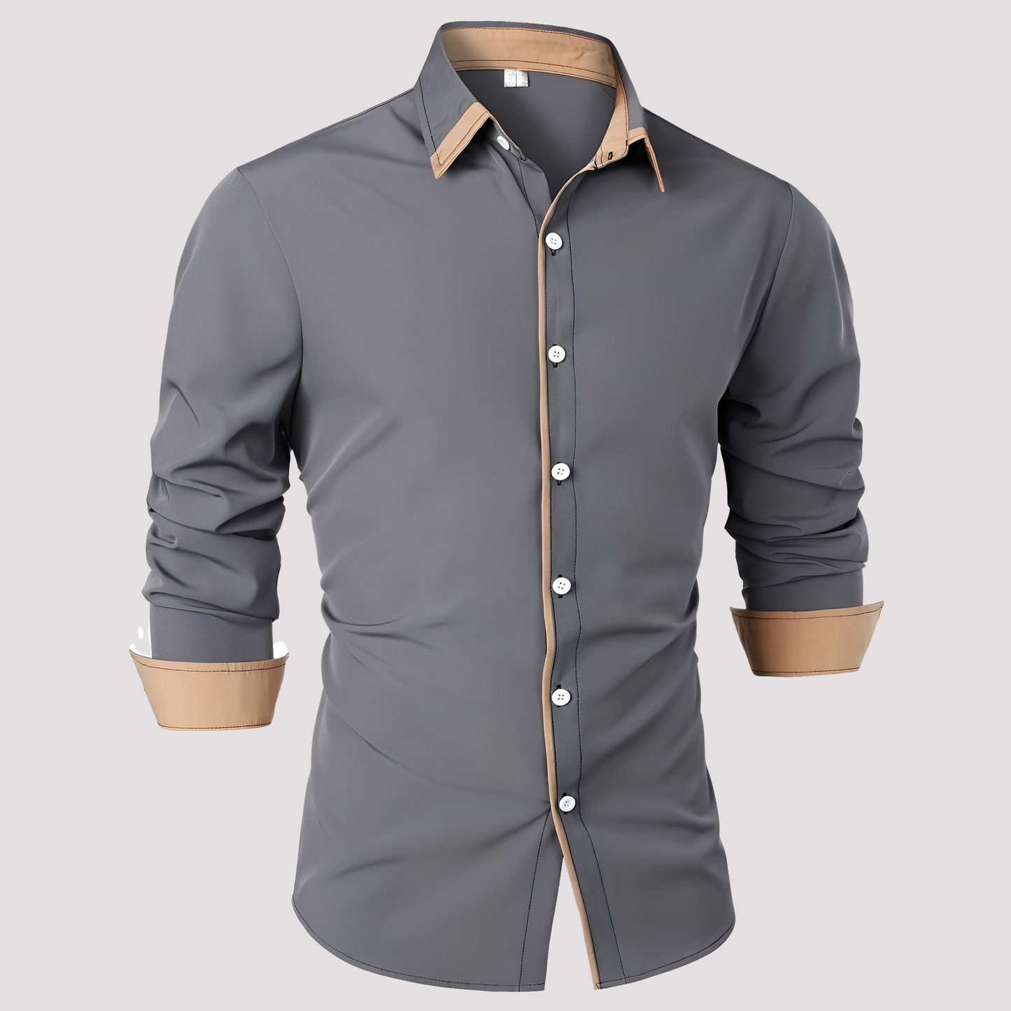 Samuel - Elegante Langarm-Überhemd für Männer