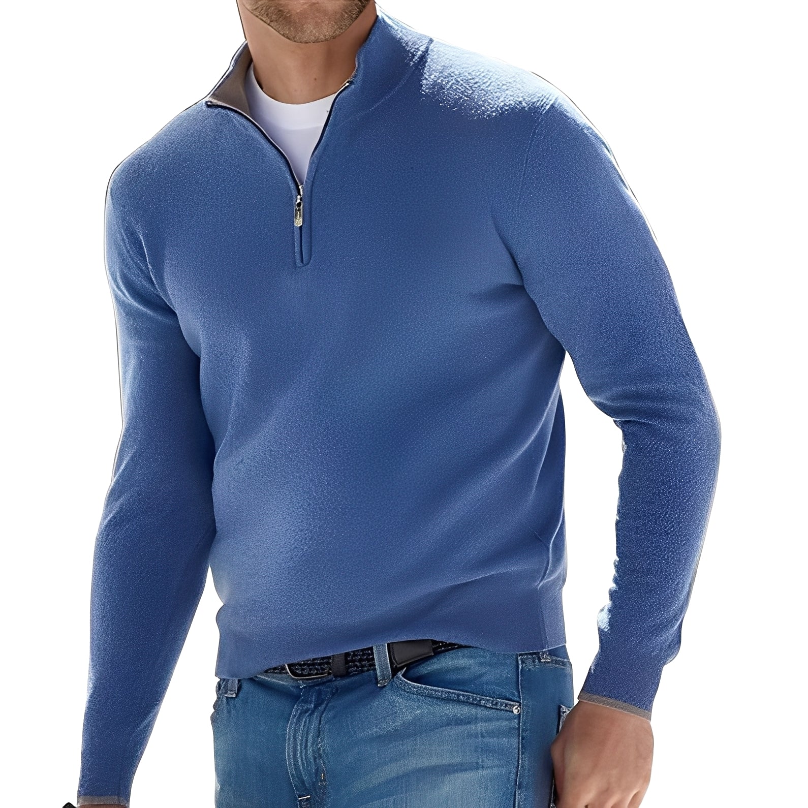 Ralph - Bequemer Herrenpullover mit Zipper