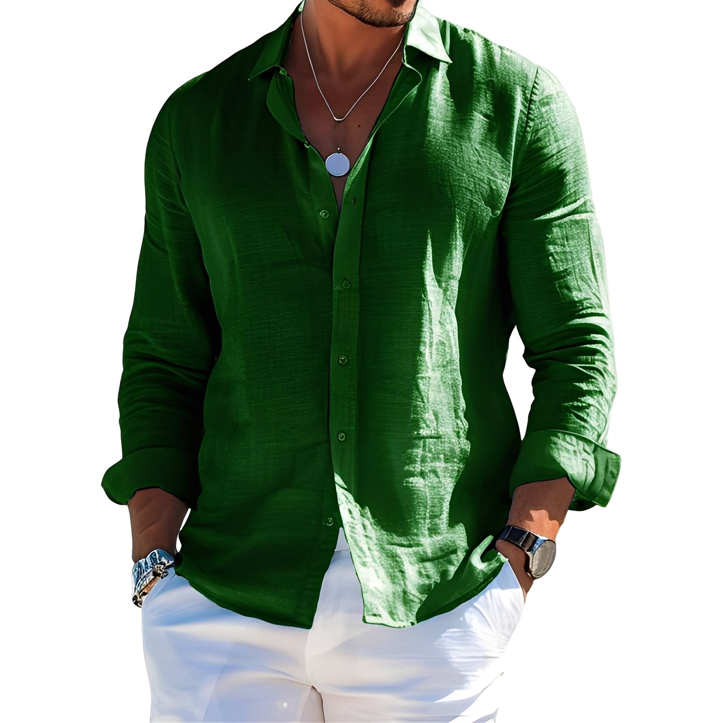 Félicien - Traditionelles Herren-Langarm-Poloshirt