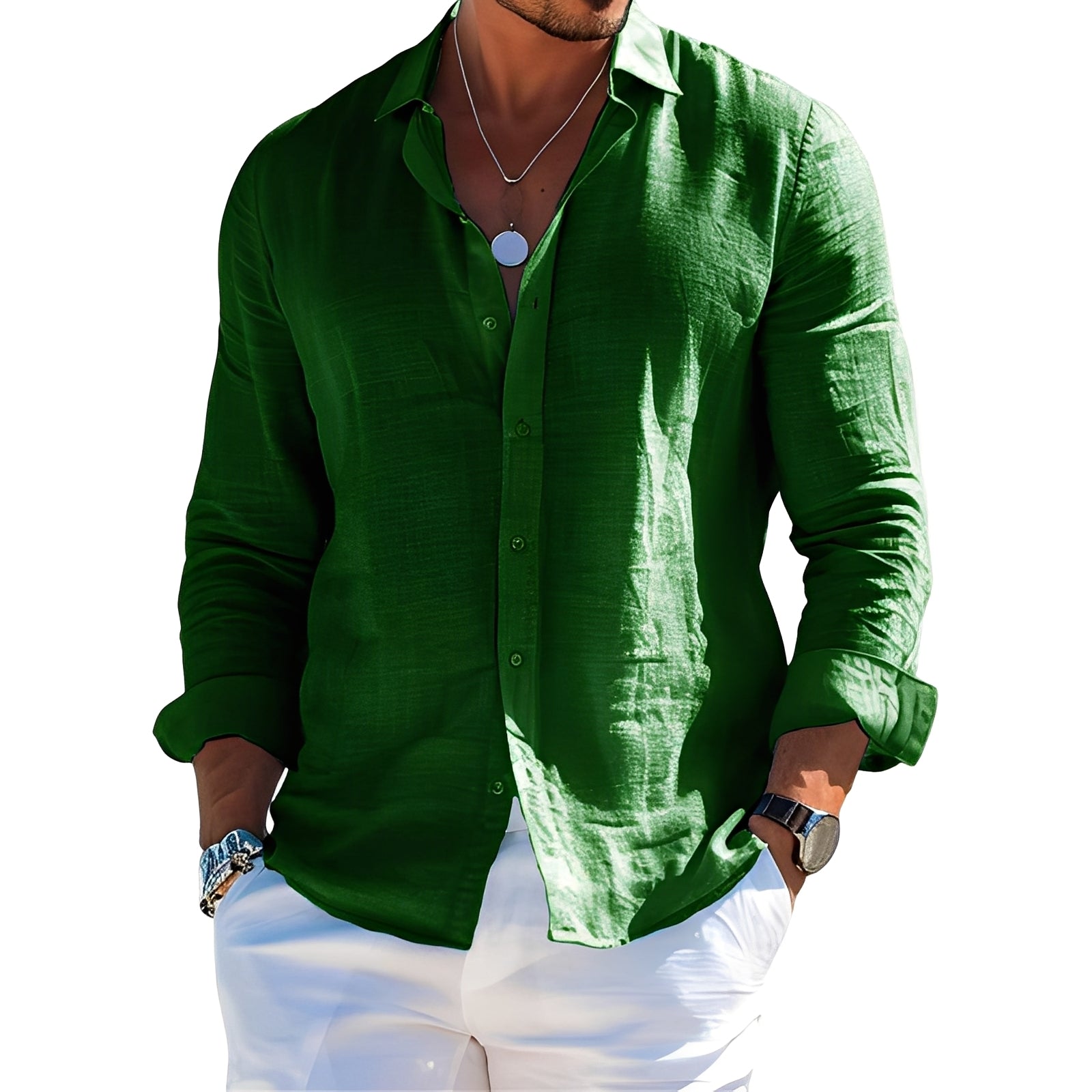 Félicien - Bequemes Langarm-Poloshirt