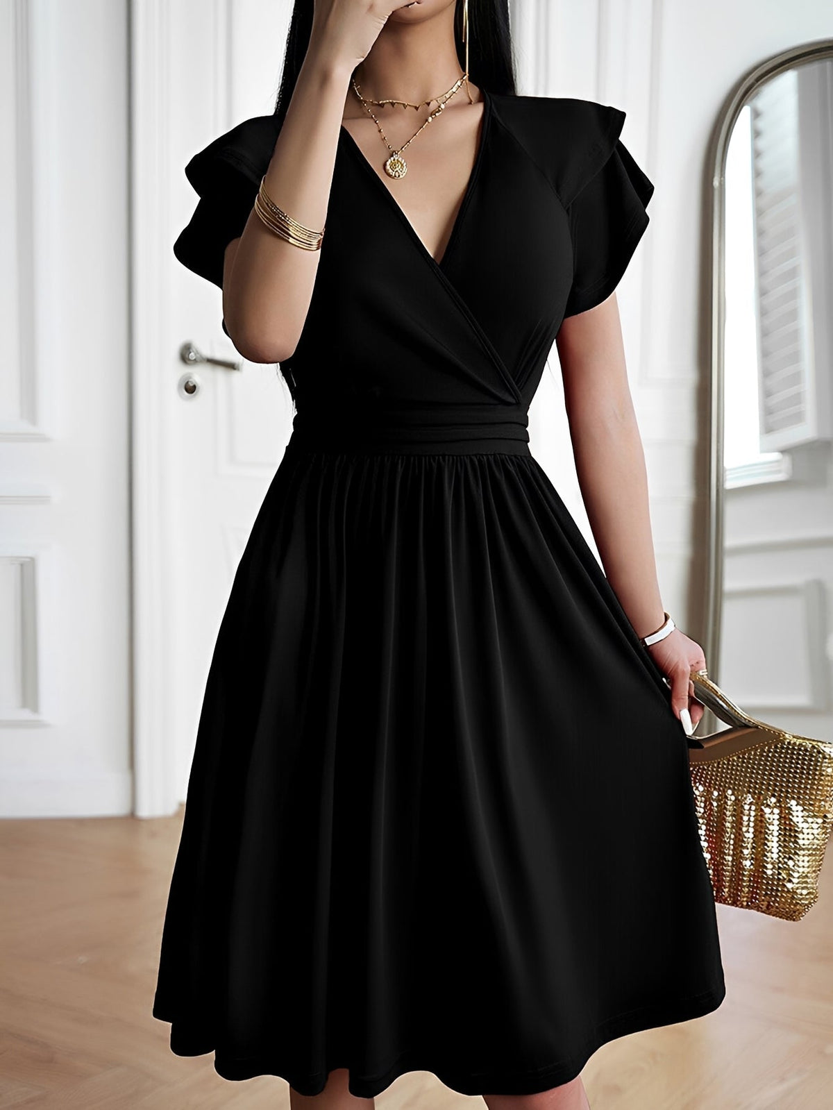 Laura - Stylisches Kleid mit V-Ausschnitt für Frauen