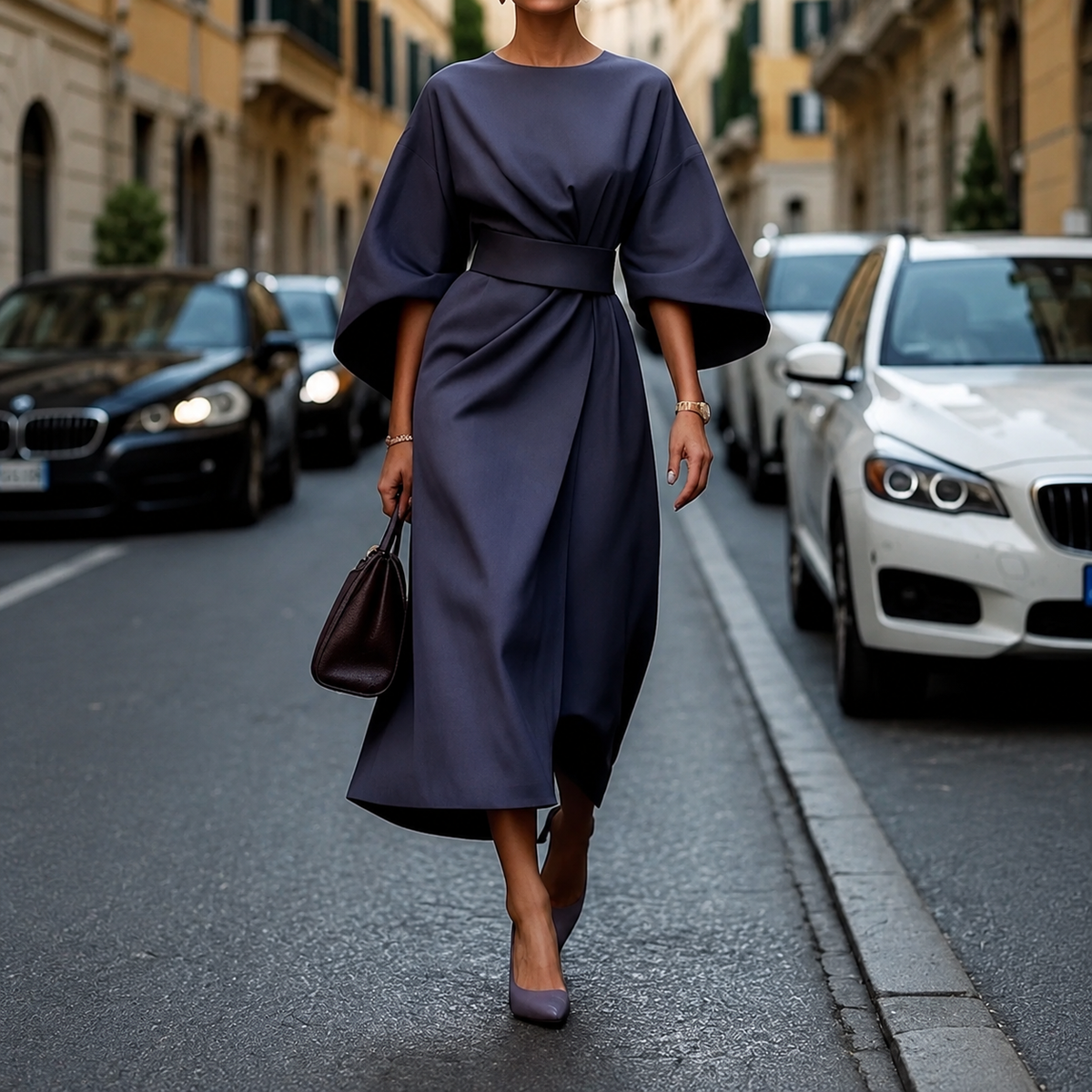Clare - Maxi Kleid mit anpassbarem Kordelzug