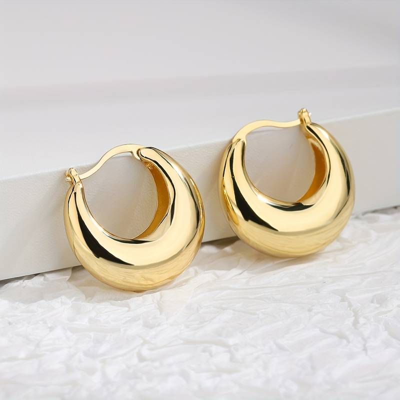 Dicke Ohrringe aus 18 Karat Gold - Offene dicke Ohrringe