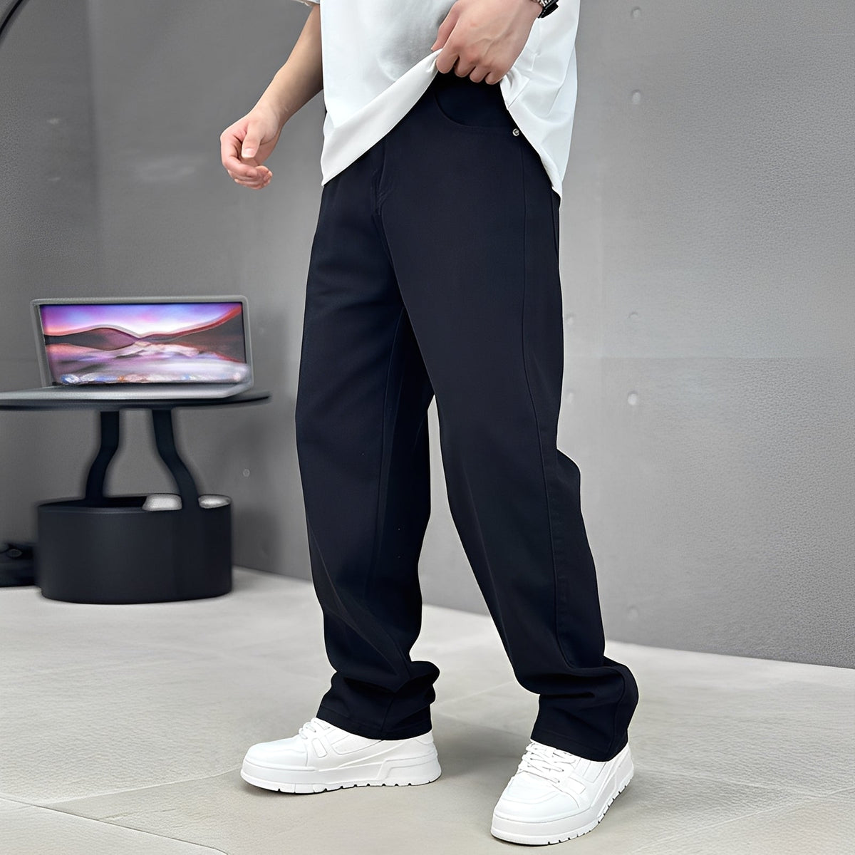 Wendell - Trendige Hose mit weitem Bein
